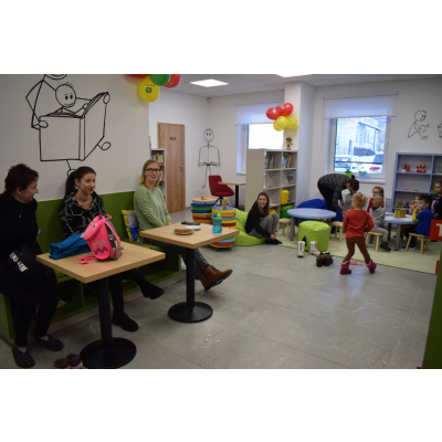 Dětské oddělení městské knihovny v únoru 2023
