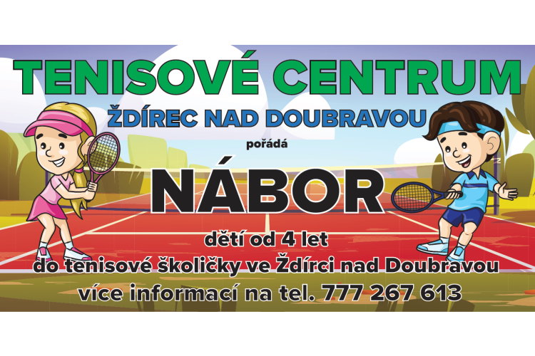 Nábor do tenisového centra ve Ždírci nad Doubravou
