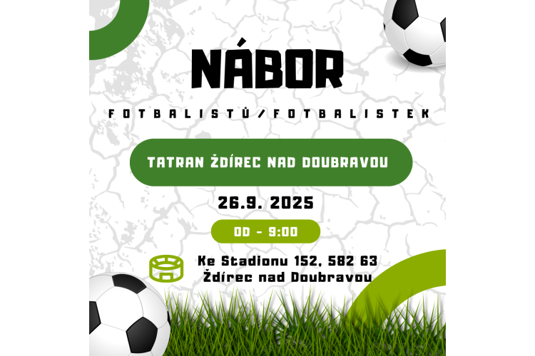 Nábor nových fotbalistů/fotbalistek