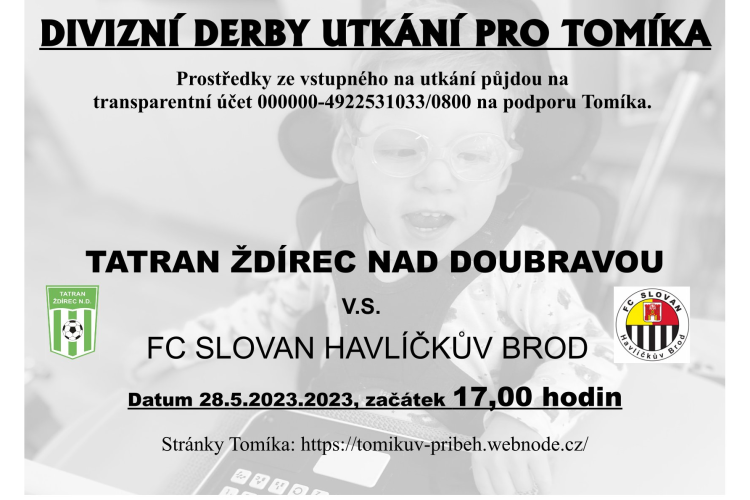 Nedělní fotbalové derby pro Tomíka