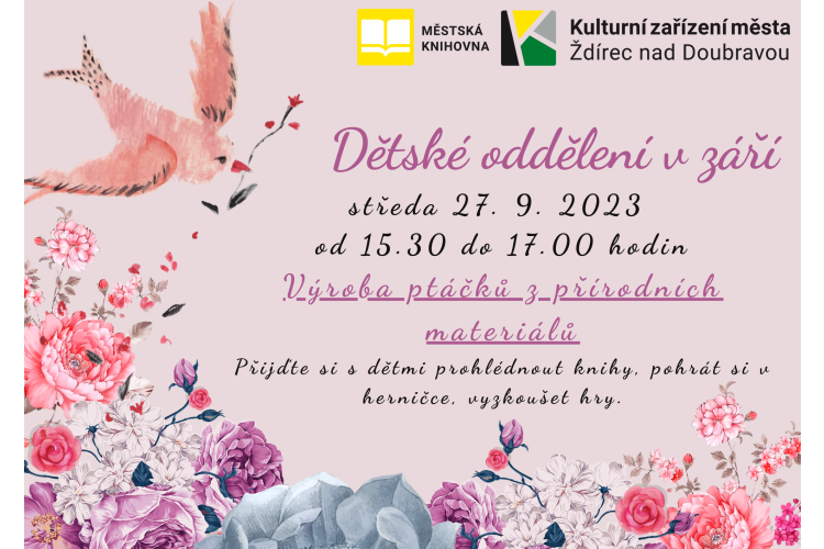 Výroba ptáčků v městské knihovně