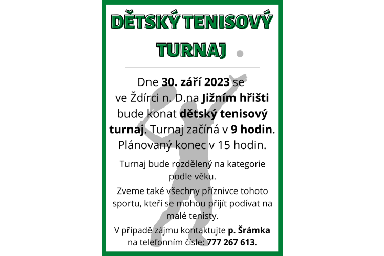 Tenisový turnaj ve Ždírci nad Doubravou