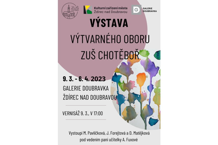 Výstava výtvarného oboru ZUŠ Chotěboř