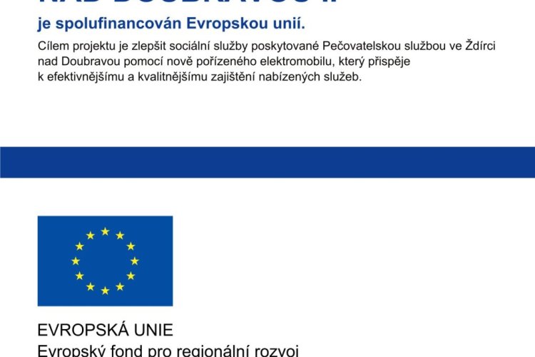 Projekt Pořízení elektromobilu pro Pečovatelskou službu ve Ždírci n. D.