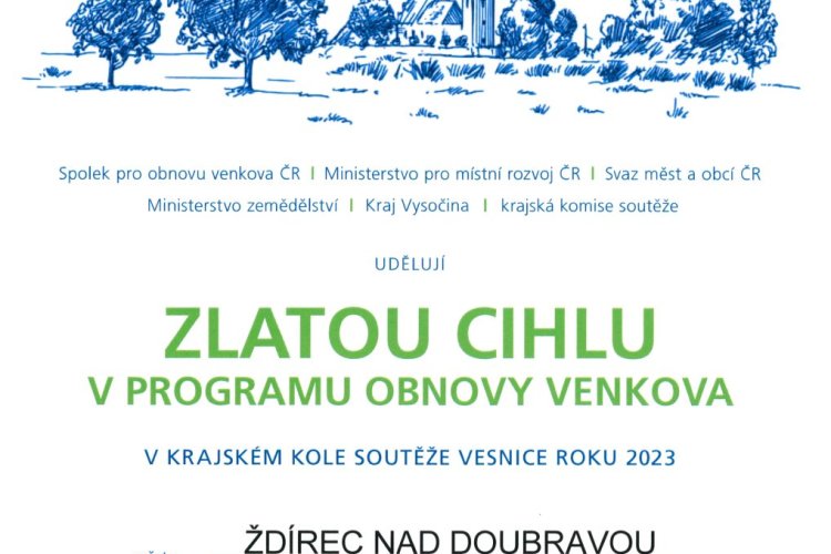 Naše město se zúčastnilo soutěže Vesnice roku 2023