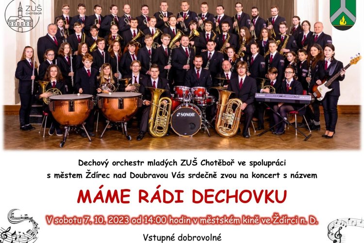 V Městském kině proběhne koncert Dechového orchestru mladých