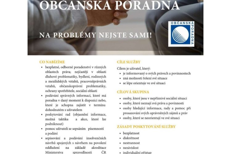 Občanská poradna Oblastní charity Havlíčkův Brod - NA PROBLÉMY NEJSTE SAMI!