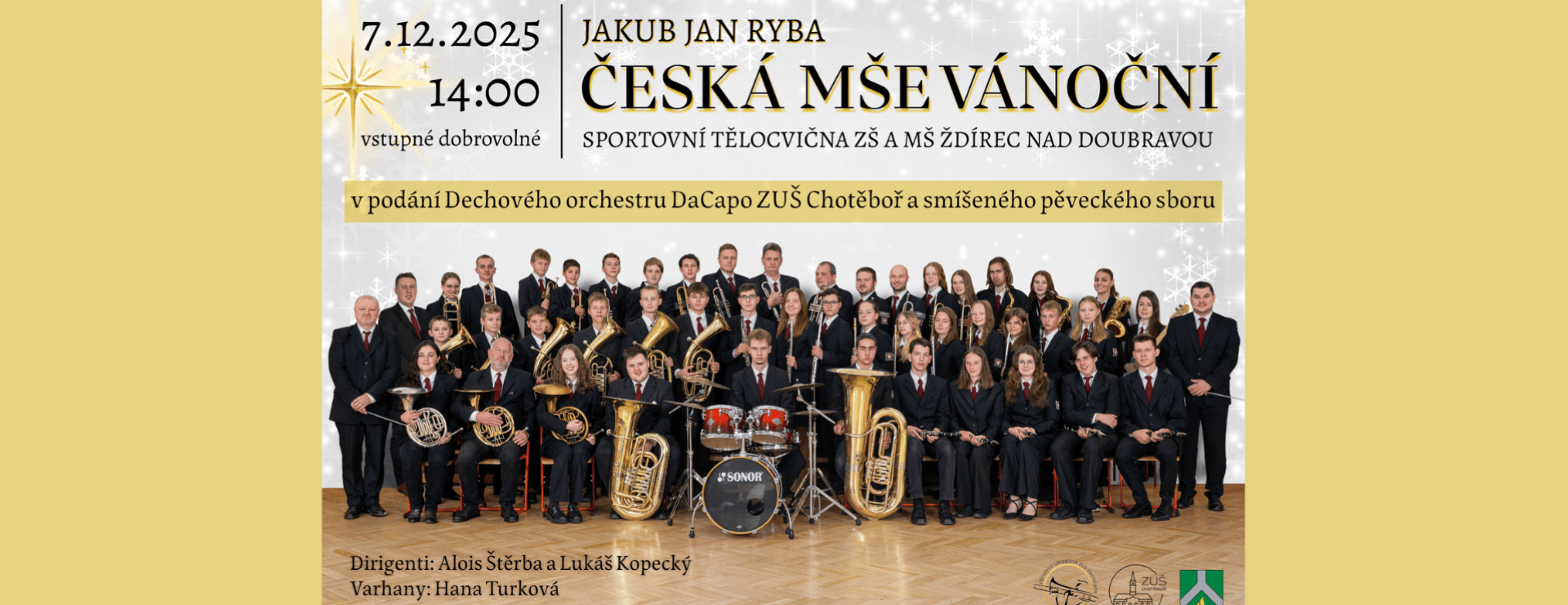 Česká mše vánoční v podání Dechového orchestru DaCapo